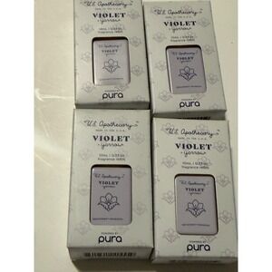 Pura US Apothecary Violet Yarrow Fragrance Refills Set of 4 10ml 0.33oz New